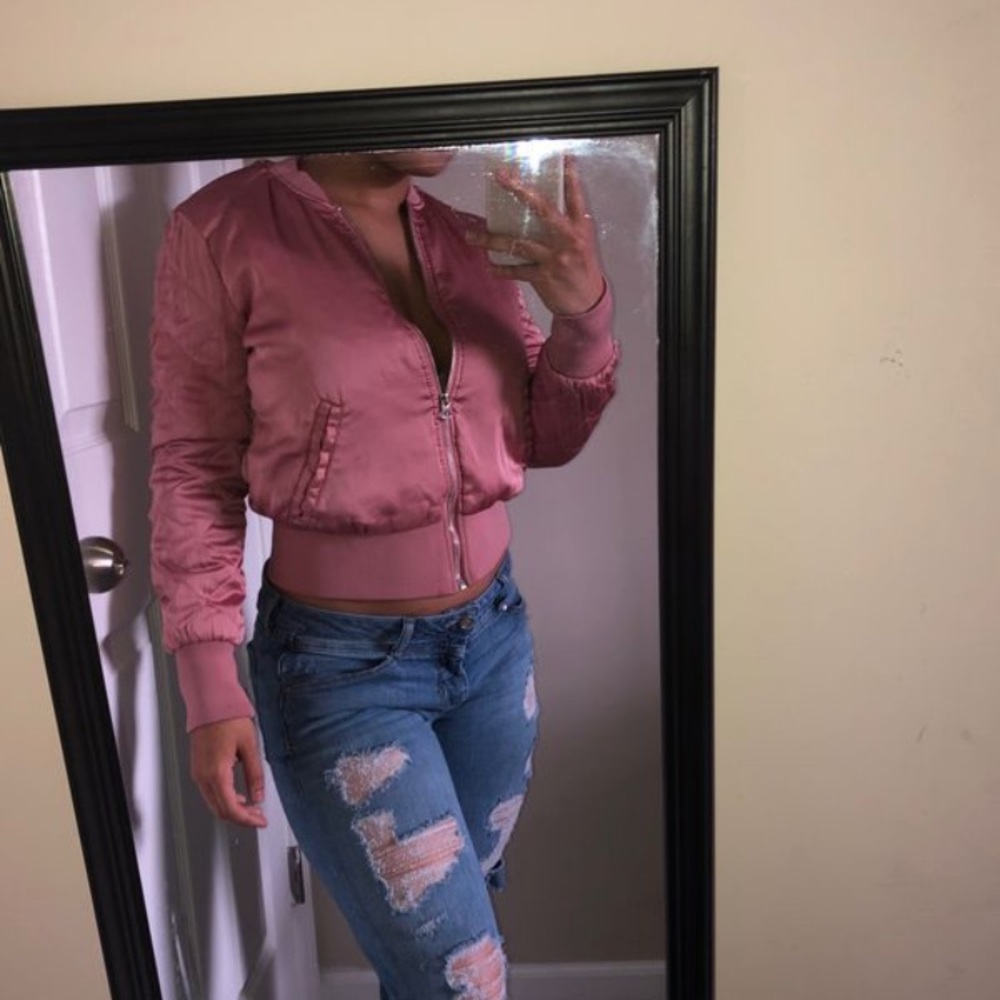 Forever 21 pink puff jacket